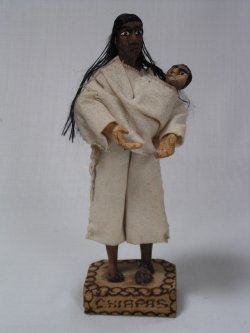 画像1: メキシコ　木彫り人形